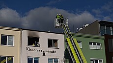 Hasii zasahovali v centru Zlína po výbuchu plynu v provozovn masáních slueb.