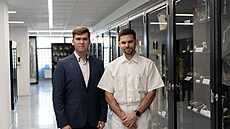 Martin Kaleta s vedoucím výzkumu docentem Markem Joukalem.