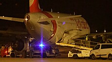 Letoun marocké letecké spole�nosti letící na trase mezi Casablankou a...