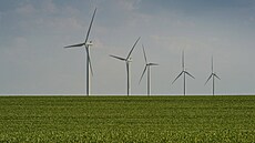 Větrné turbíny ve Francii. Ilustrační foto.