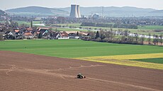 Jaderná elektrárna Grohnde v Dolním Sasku (15. dubna 2021)
