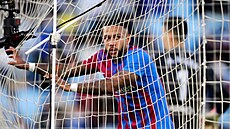 Barcelonský Memphis Depay v zápase s Celtou Vigo.