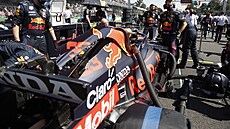 Max Verstappen z Red Bullu ped startem Velké ceny Mexika.