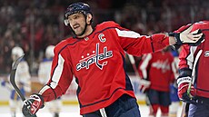 Alexandr Ovekin slaví svj 741. gól v NHL, v historickém poadí stelc se...
