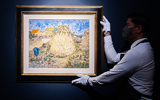 Vincent Van Gogh: Snopy obilí. Obraz prodali v newyorské aukci za 35,9 milion...