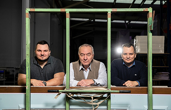 Richard Obyt zapojil do podnikání své dva syny Stanislava a Michala (vlevo).