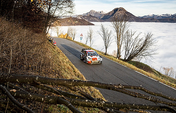 Elfyn Evans a Martin Scott bhem Rallye Monza