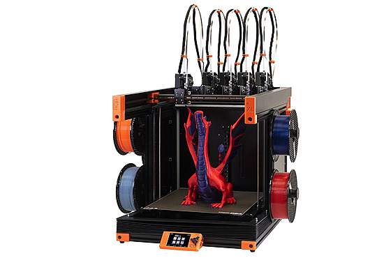 Nová 3D tiskárna Průša XL v plné pětinástrojové konfiguraci