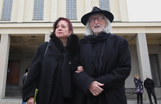 Deana Horváthová-Jakubisková a Juraj Jakubisko (Praha, 19. listopadu 2021)