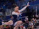 Americká gymnastka Sanisa Lee na olympijských hrách v Tokiu