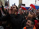 Demonstrace hnutí Oteveme esko-Chcípl PES a dalích desítek uskupení proti...