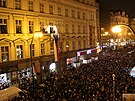 esko si pipomíná 32 let od sametové revoluce. Národní tída v Praze. (17....