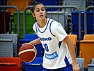 Eli�ka Hamzová na tréninku �eské basketbalové reprezentace