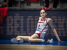eská basketbalistka Kristýna Brabencová se pipravuje k zápasu s Bloruskem.