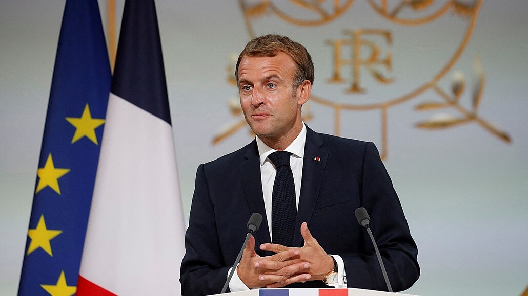 Francouzský prezident Emmanuel Macron (20. září 2021)
