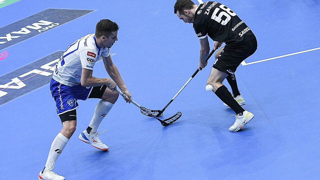 Momentka z utkání florbalové Livesport Superligy mezi P�edvýb�r.CZ Florbal...