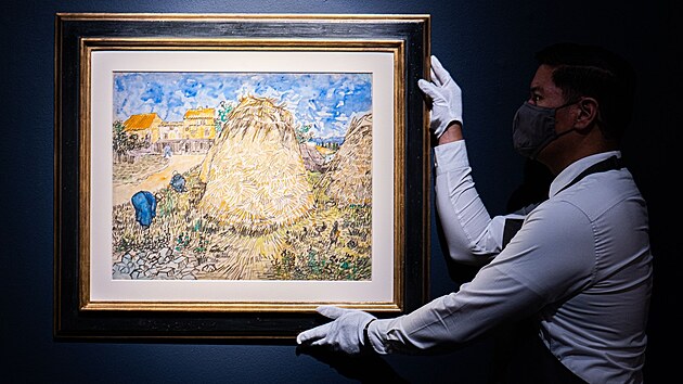 Vincent Van Gogh: Snopy obilí. Obraz prodali v newyorské aukci za 35,9 milion...