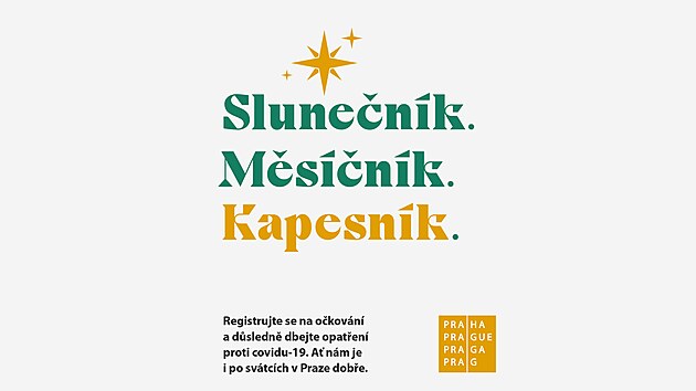 Nová očkovací kampaň si zase hraje se slovíčky. Upozorňuje na bezplatnou infolinku k očkování a web ockovani.praha.eu.