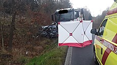 Tragická nehoda osobního a nákladního auta se stala 18. listopadu 2021 kolem...