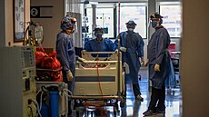 Lékai peují o pacienta s covidem v nemocnici ve venezuelském Caracasu. (19....