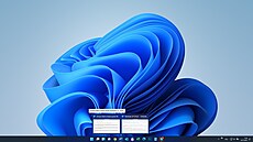 Výchozí podoba hlavního panelu ve Windows 11