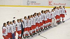 eské hokejistky slaví postup na olympijské hry v Pekingu.