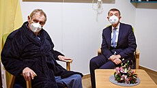 Premiér Andrej Babiš navštívil prezidenta Miloše Zemana v ÚVN. (15. listopadu...