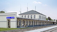 Vizualizace rekonstruovaného nádraží s výpravní budovou ve stanici Opava západ