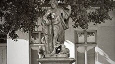Socha Jana Křtitela dříve stála před domem v brněnské Olomoucké ulici.