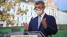 Andrej Babi promluvil na tiskové konferenci ke zpísnní protikoronavirových...