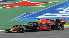Max Verstappen z Red Bullu ve sprintu Velké ceny Brazílie F1.