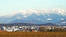 Pohled na umperk, msto v podhí Jeseník.