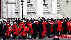Válení veteráni na ceremonii Remembrance Sunday, poct britským vojákm, kteí...
