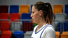 Renáta B�ezinová na tréninku �eské basketbalové reprezentace