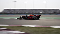 Max Verstappen z Red Bullu v tréninku na Velkou cenu Kataru