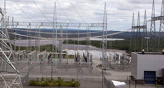 Hydroelektrárna Hydro-Quebec Eastmain v kanadském Québecu (28. erven 2012)