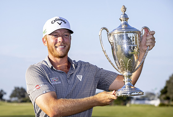 Talor Gooch jako vítz turnaje RSM Classic na St. Simons Islandu