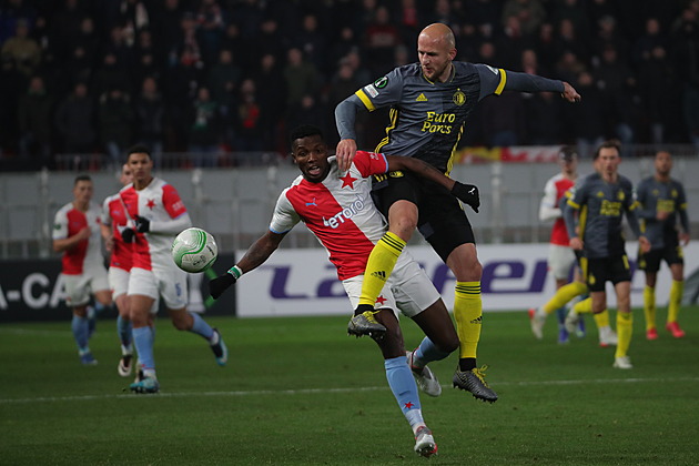 Slavia - Feyenoord 2:2, domácí rozesmutnil gól v nastavení, o postup příště