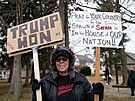 Demonstrace píznivc nkdejího prezidenta Donalda Trumpa v Michiganu (20....