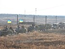 Cviení ukrajinských výsadká v ytomyrské oblasti (21. listopadu 2021)