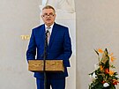 Zeman jmenuje pedsedu ODS Petra Fialu novým premiérem na zámku v Lánech v...