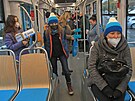 Cestujc v Ostrav si poprv vyzkoueli jzdu v nov tramvaji koda 39T. (29....