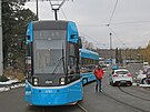 Cestujc v Ostrav si poprv vyzkoueli jzdu v nov tramvaji koda 39T. (29....