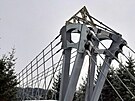 Most, kter v vce ne 400 tun, bude dret ocelov kotvc konstrukce na...