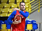 Petr Bohaík na tréninku eských basketbalist