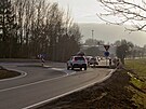 Nov kruhov objezd na silnici z Janovic do Nrska. (22. 11. 2021)