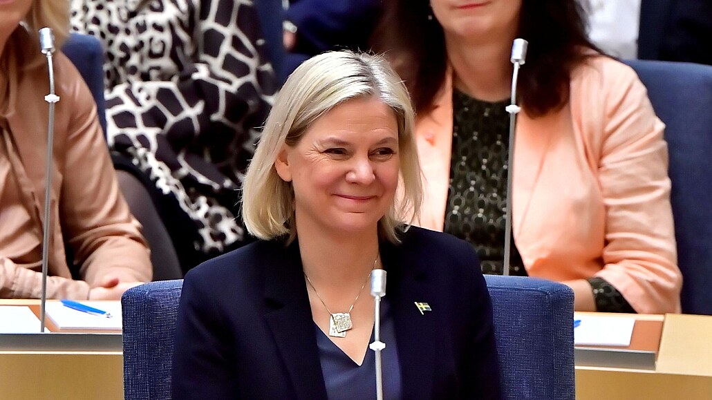 Švédský parlament opět schválil sociální demokratku Magdalenu Anderssonovou...