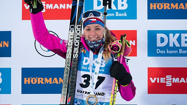 Markéta Davidová, vítězka vytrvalostního závodu v Östersundu