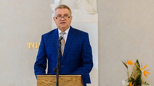 Zeman jmenuje pedsedu ODS Petra Fialu novm premirem na zmku v Lnech v ptek v poledne, oznmil vedouc kancele prezidenta Vratislav Myn. (25. listopadu 2021)