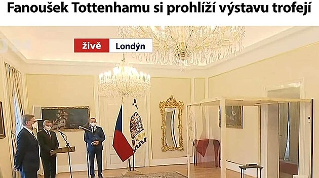 Zemanova ochrann vitrna poslouila i k ironickmu vtipu na nespchy anglickho fotbalovho klubu Tottenhamu.